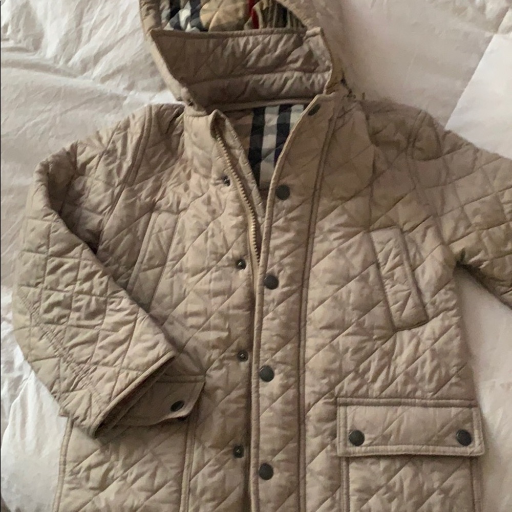 Girls tan Burberry jacket